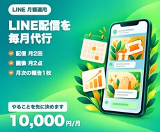 店舗のLINE配信と画像づくりを毎月代行します イメージ1