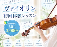 初回限定！ヴァイオリン30分レッスンします 初回の方のみお試しレッスンです