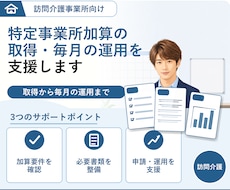 訪問介護の特定事業所加算の取得を支援します 取った後に崩れないように。毎月回る記録の型をお渡しします