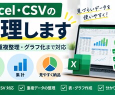 Excel・CSVの整理・集計・見やすく整えます イメージ1