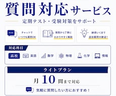 高校生・高卒生の質問にチャットでお答えします 【ライトプラン】高校生・高卒生の質問対応