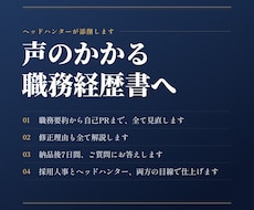 声のかかる職務経歴書へ｜ヘッドハンターが添削します イメージ1