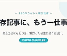 既存記事を競合分析でSEOリライトします イメージ1