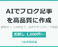お試し価格 AI活用でブログ記事作成します イメージ1