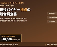 現役バイヤー視点｜実店舗の競合調査書を作成します イメージ1