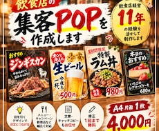 飲食店の集客POPを作成します イメージ1