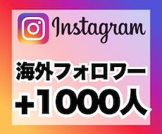 インスタグラムのフォロワー＋1,000人増加します イメージ1