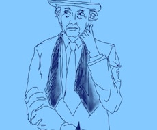 手描き絵・データ化、お好きな色で彩色いたします 鉛筆画をデータ化・色を反転など、線が独自で地味に個性的です！