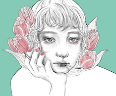 リアルな似顔絵と植物でお洒落なアイコンを描きます イメージ1