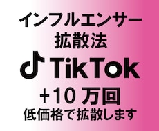 TikTokで＋10万回～再生されるまで拡散します インフルエンサーがオススメする拡散方法
