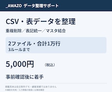 CSVの重複と表記を整え集計用にまとめます イメージ1