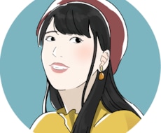 お写真からシンプルな似顔絵描きます