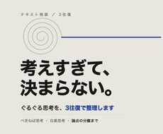 考えすぎるぐるぐる思考を3往復で整理します イメージ1