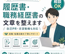 履歴書・職務経歴書の文章を整えます イメージ1