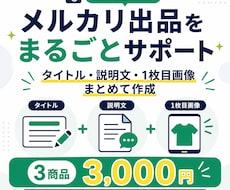 メルカリの出品文と商品画像をまとめて作成します イメージ1