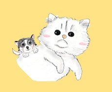 ペットの絵を描きます わんちゃんねこちゃんなどご家族の一員を可愛い絵にします