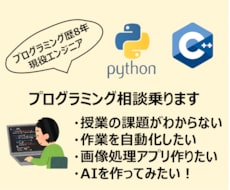 Python,C++他、プログラミング相談乗ります イメージ1