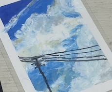 クレヨンでポストカードを描きます イメージ1
