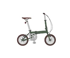 お気に入りの写真を元に自転車の絵をお描きします 優しいタッチのシンプル自転車ゆるイラスト