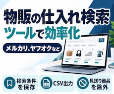 物販の仕入れ検索ツールを提供します イメージ1
