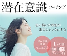 潜在意識テキストフルセット&チャットサポートします 潜在意識マニュアル3冊&30日間回数無制限個別チャット指導