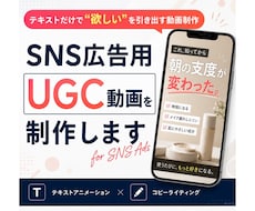 SNS広告用UGC動画を制作します テキストだけで”欲しい”を引き出す動画制作