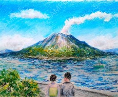 手描きの優しい色合いであなただけの風景お描きします 思い出の風景、あなたが行ってみたいイメージの風景など