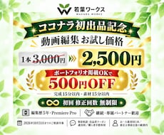 初出品記念・お試し価格で動画編集します イメージ1