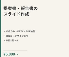 10枚〜｜提案書・報告書のスライドを作成します イメージ1