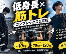 低身長のコンプレックスを筋トレで克服できます イメージ1