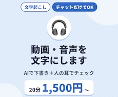 1,500円〜 動画・音声の文字起こしをします イメージ1