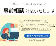 ビデオチャットで見積相談、業務相談に対応します オンライン秘書サービス購入予定者様専用