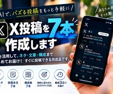 X投稿7本作成します イメージ1
