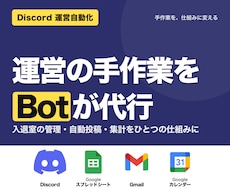Discord運営の作業を自動化します イメージ1