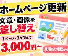 ホームページの文章と画像を更新します イメージ1