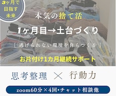 １ヶ月目→床が見える空間へサポートします ３ヶ月で目指す未来☆ー１ヶ月目【土台作り】ー床が見える空間へ