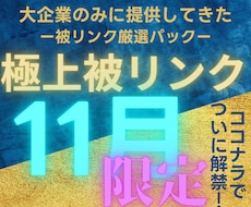 2025年11月限定で大企業と同じ被リンク貼ります なぜ成功している大企業と御社で結果に差が付くの?答えは○○!