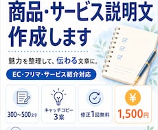 商品・サービスの魅力が伝わる説明文を作成します イメージ1