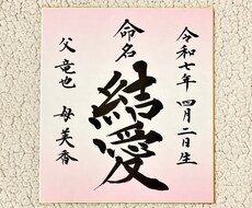 色紙命名書承ります イメージ1