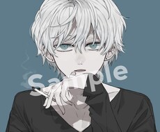 SNS用のアイコンイラスト作成します ツイッターなどのSNS用アイコンに映えるイラストを描きます