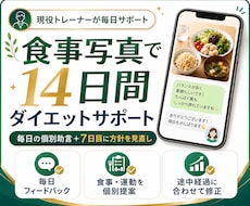 食事写真で14日間ダイエット伴走します イメージ1
