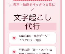 文字起こし代行！誤字チェック込みで作成します イメージ1
