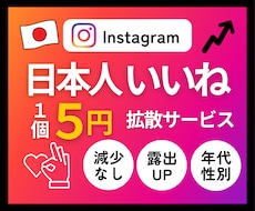 リアルなインスタ日本人からのいいねを増やします ⭐️性別が選べる・減少なし・超高品質いいね100個～