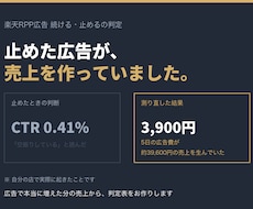 楽天RPP広告を続けるか止めるか、数字で判定します イメージ1