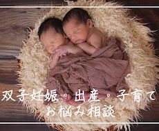 双子妊娠・出産・子育てのお悩み・愚痴を聞きます イメージ1