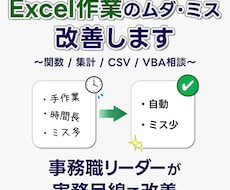 Excel作業のムダを改善・効率化します イメージ1