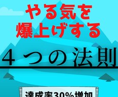 やる気が出ない…を無くせる！4つの法則を教えます 仕事と勉強のやる気が起きない人へ贈る「目標設定の方法」