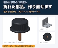 壊れた部品を3Dプリント用のSTLデータにします イメージ1