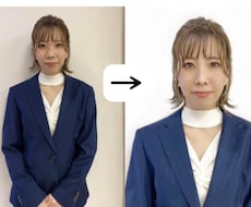 スマホの写真から証明写真用データを作成いたします