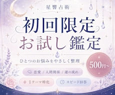初回限定　今の悩みをひとつだけ星響占術で読みます イメージ1